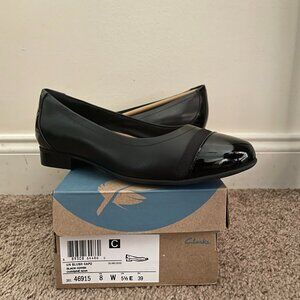 Clarks Ballet Flat, Black, Size 8 Wide